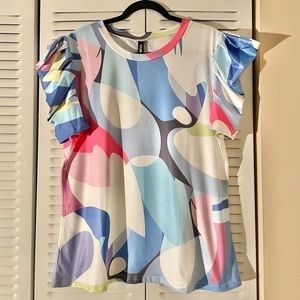 NWT Style We 2XL Multicolor Jersey Top